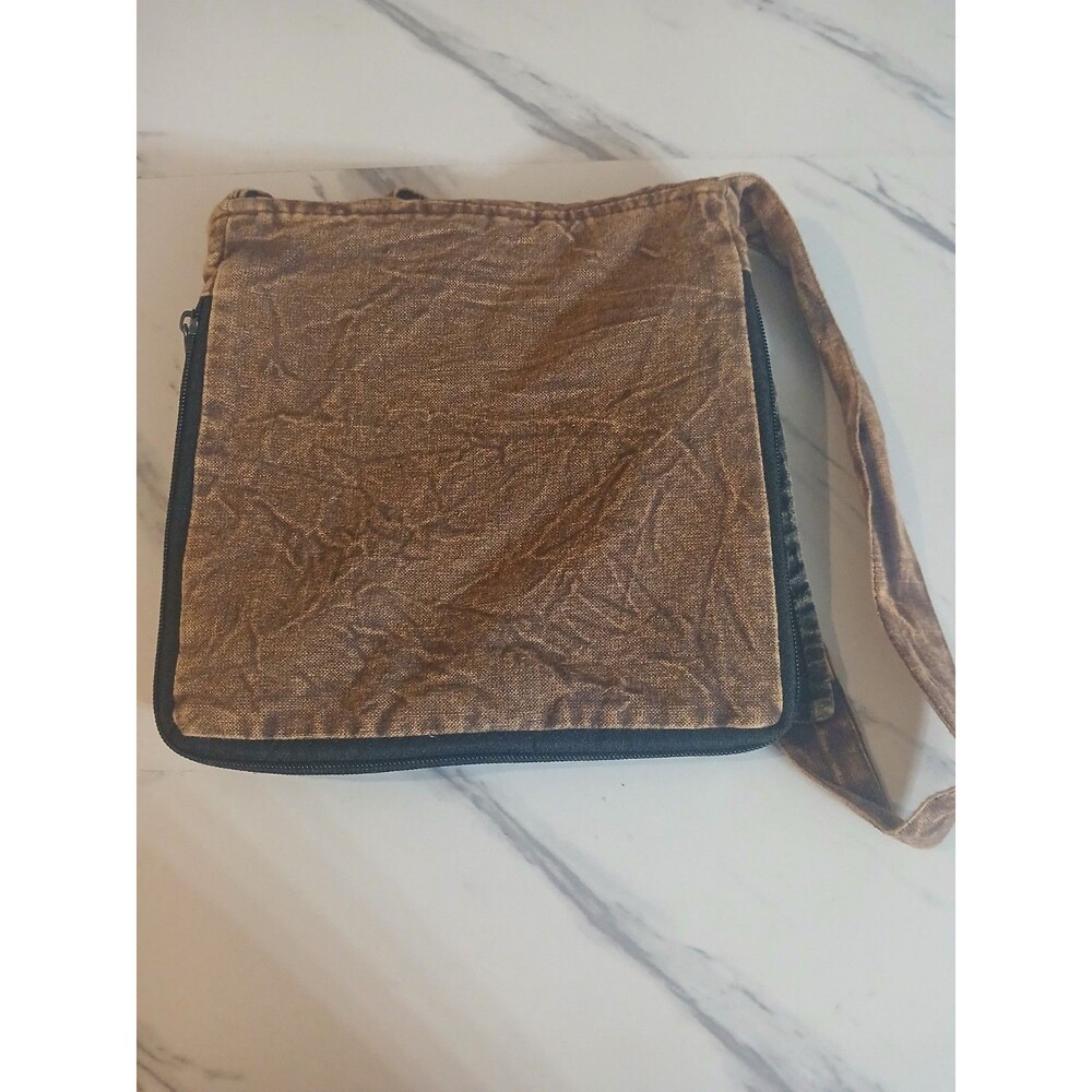 Crossbody Hippie Boho Bag Purse 100% Cotton Nepal Adjustable Strap Fair Trade - Picture 7 of 7